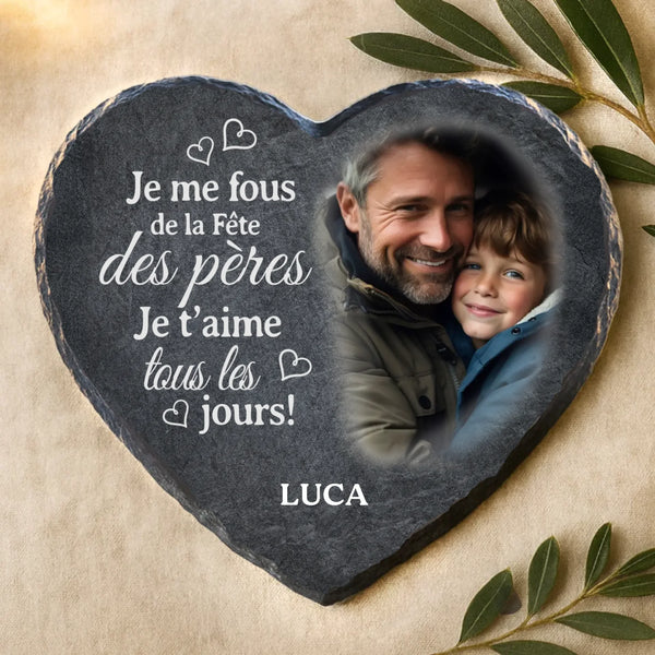 Cadeau personnalisé : cœur en ardoise avec impression résistante aux UV et aux intempéries – souvenir émouvant signé Love & Faith Cœur en ardoise avec gravure personnalisée – idée cadeau personnalisé durable et résistante aux intempéries de Love & Faith