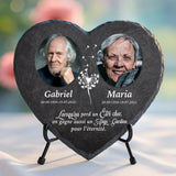 Schieferherz mit personalisiertem Aufdruck - UV-beständig und wetterfest - als Geschenk zur Erinnerung von Love & Faith 1