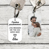 Conduis prudemment - Couple-Porte-clés