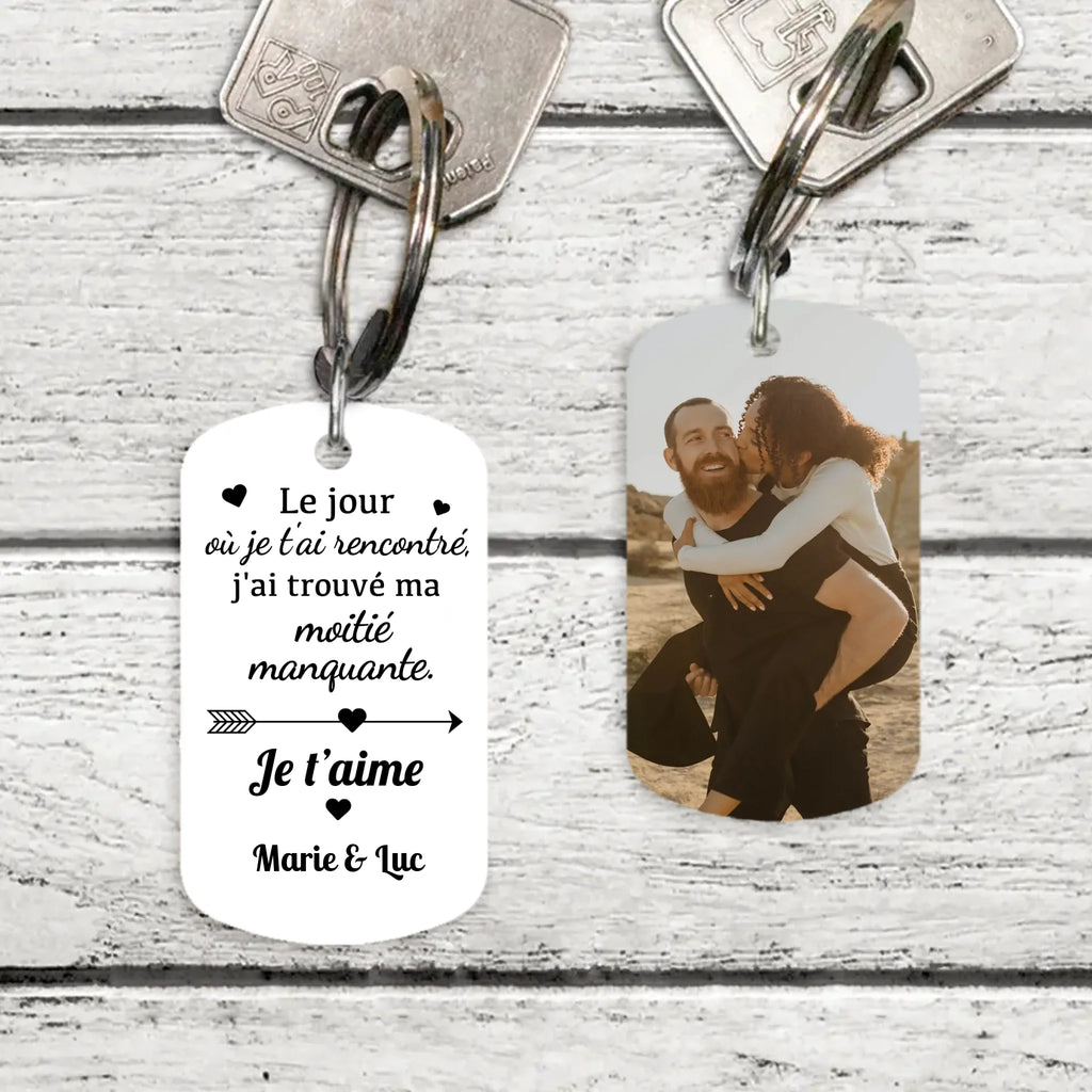 Porte Clef Personnalisable Avec Photo - Gravure Texte Et Image Acier Inoxydable Cadeau Unique