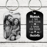 Toujours - Parents-Porte-clés (gravé - noir/blanc)