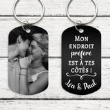 Mon endroit préféré - Couple-Porte-clés (Gravure - Noir/Blanc)