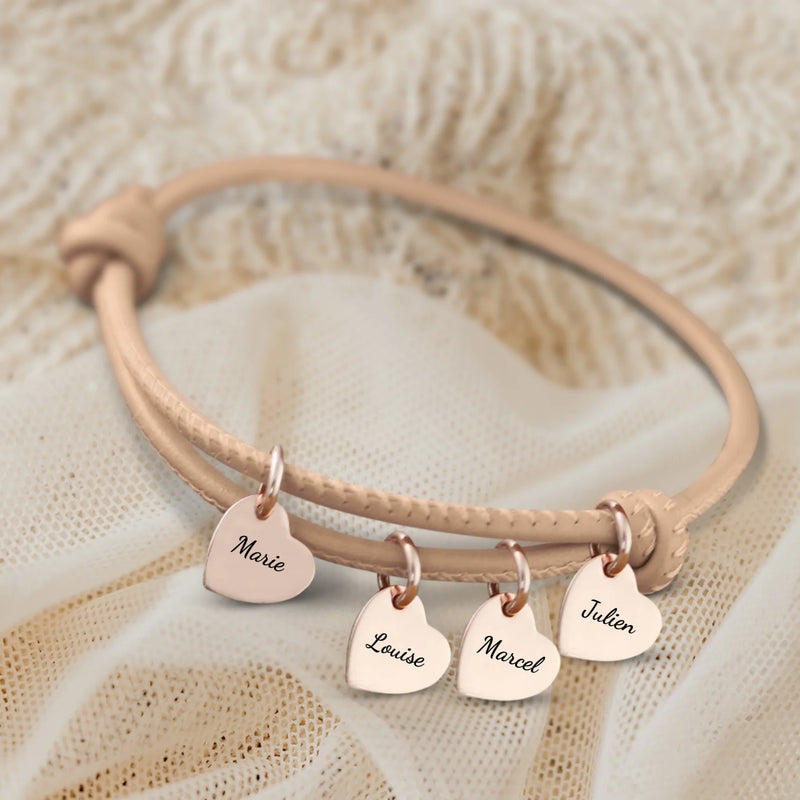 Amis - Bracelet en cuir personnalisé