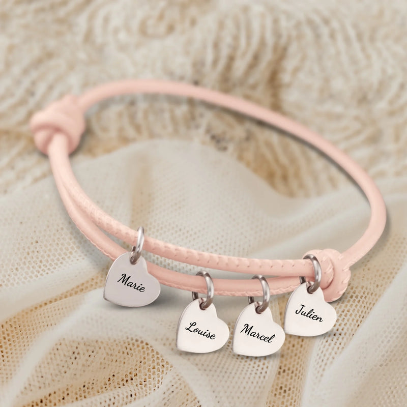 Amis - Bracelet en cuir personnalisé