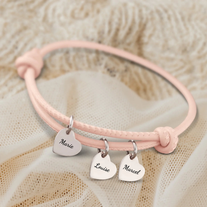 Amis - Bracelet en cuir personnalisé