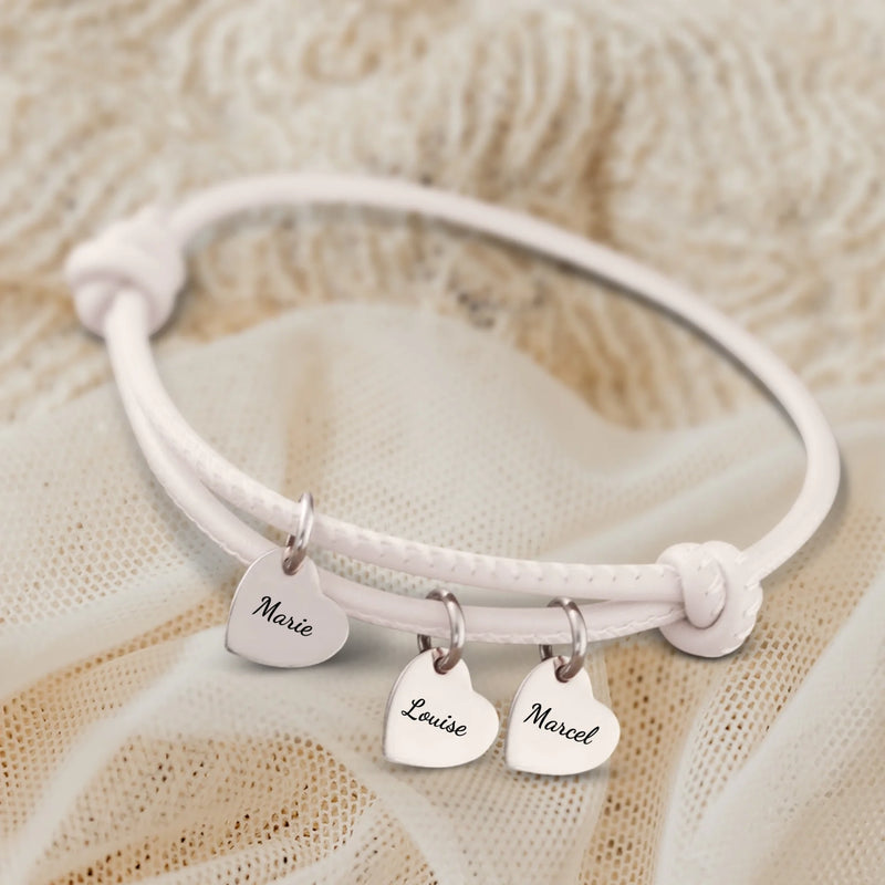 Amis - Bracelet en cuir personnalisé