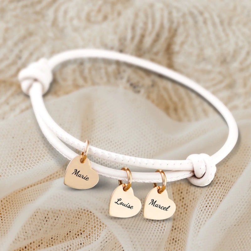 Amis - Bracelet en cuir personnalisé