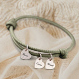 Mes proches - Bracelet en cuir personnalisé pour maman et grand-mère