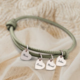 Mes proches - Bracelet en cuir personnalisé pour maman et grand-mère