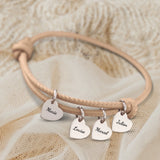 Mes proches - Bracelet en cuir personnalisé pour maman et grand-mère