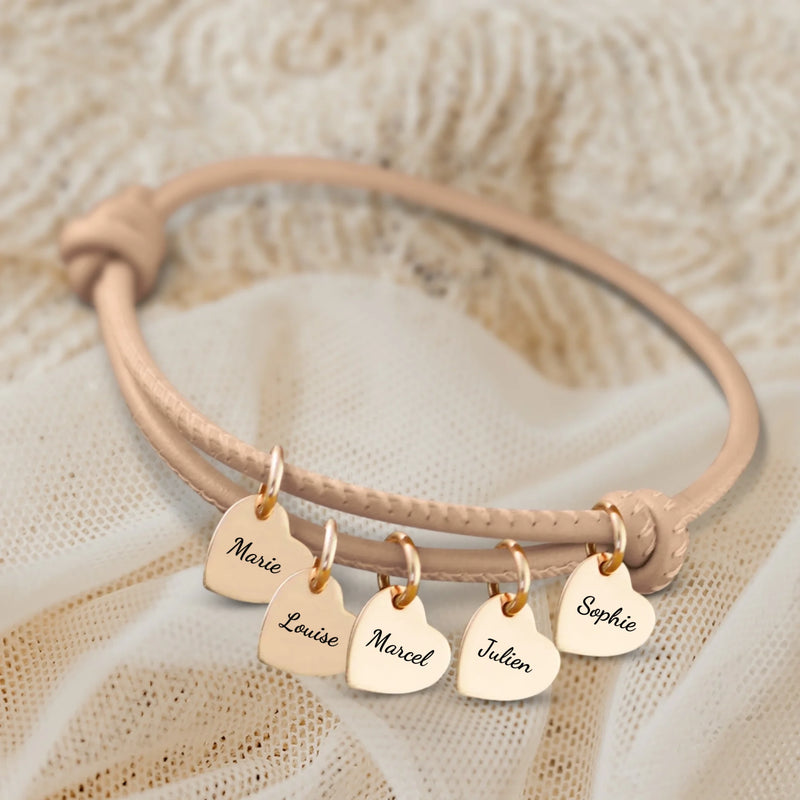 Amis - Bracelet en cuir personnalisé