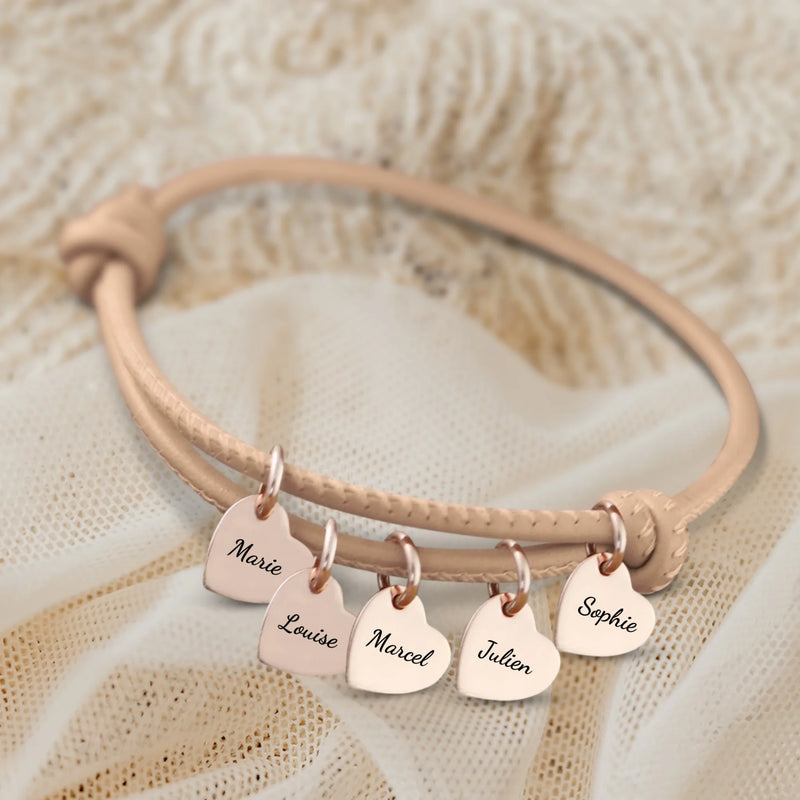 Amis - Bracelet en cuir personnalisé