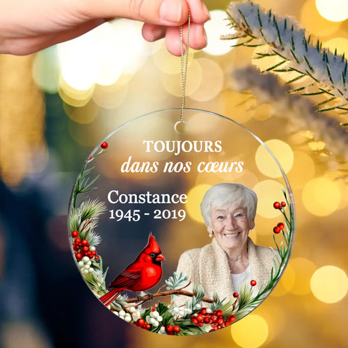 Ornement acrylique personnalisé avec prénoms gravés, décoration de Noël familiale – Motiv 2