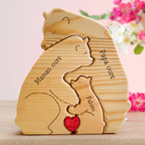 Famille Ours - De jolis ours en bois personnalisés à afficher pour la famille