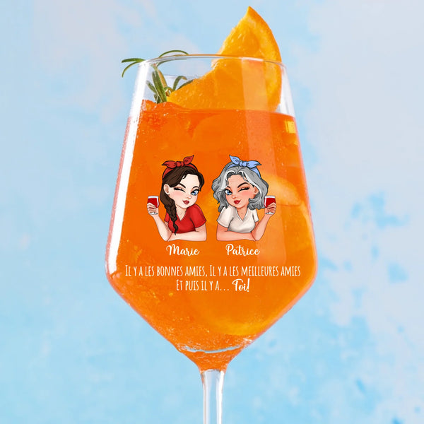 Meilleures amies - Verre personnalisé pour cocktails d'été