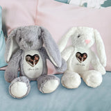 Votre photo - Lapin en peluche avec photo et nom personnalisés pour couples