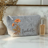 Ta fleur - Trousse de maquillage en feutre personnalisé