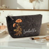 Ta fleur - Trousse de maquillage en feutre personnalisé