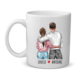 Avec toi - Tasse personnalisée pour couple avec phrases amusantes