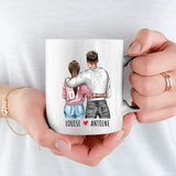 Avec toi - Tasse personnalisée pour couple avec phrases amusantes