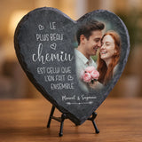 Cadeau personnalisé : cœur en ardoise avec impression résistante aux UV et aux intempéries – souvenir émouvant signé Love & Faith Cœur en ardoise avec gravure personnalisée – idée cadeau personnalisé durable et résistante aux intempéries de Love & Faith