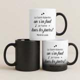 Cadeau personnalisé - mug magique avec changement de couleur thermique et prénom imprimé – idée cadeau originale de Love & Faith
