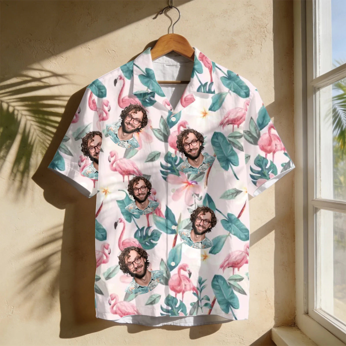 Chemise hawaïenne personnalisable Summer Vibes avec arrière-plans colorés et photo personnalisée