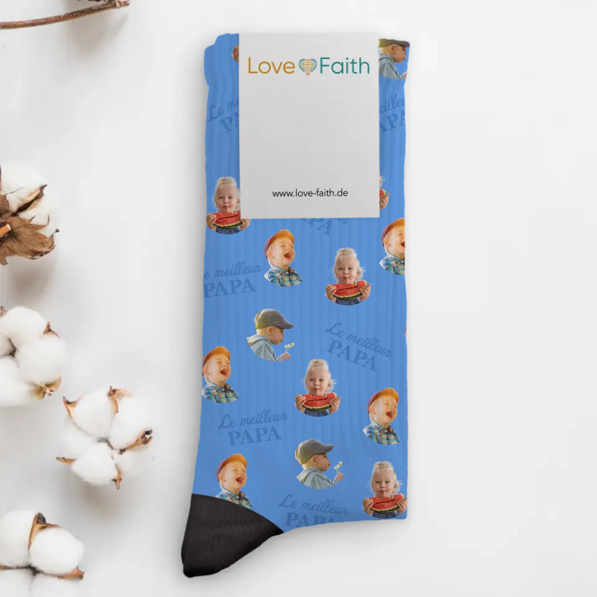 Chaussettes personnalisées Meilleur Papa avec design customisable pour parents et grands-parents