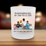 Tous les jours - Porte-bougie chauffe-plat personnalisé pour maman et papa