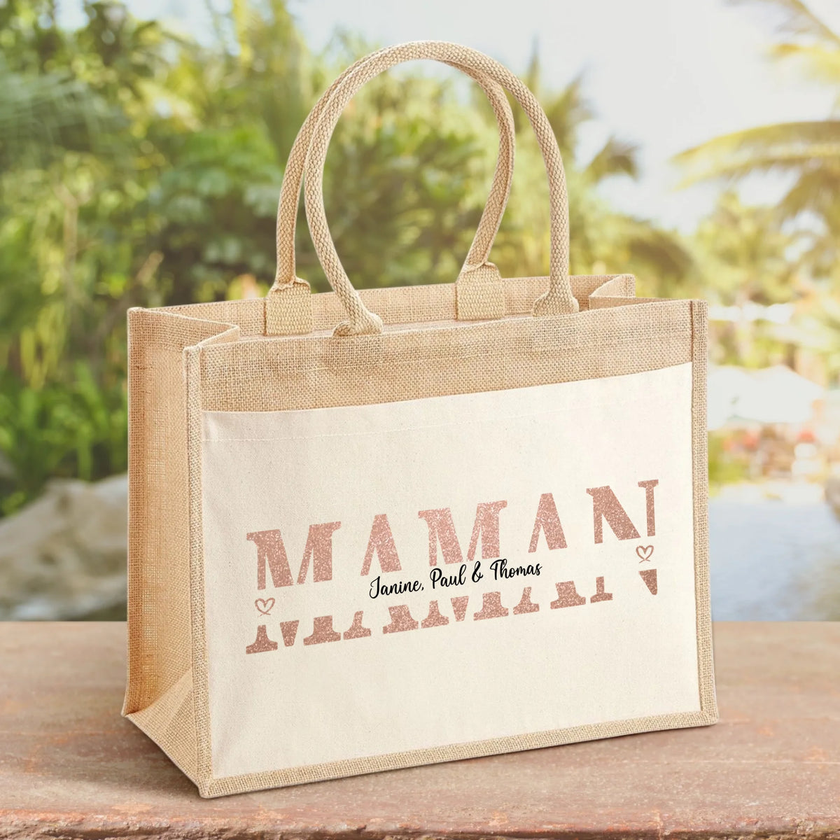 Sac Maman personnalisé Parents-Sac avec poignées de transport, matériau écoresponsable