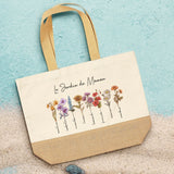 Toujours en fleur - Sac personnalisé pour mamie et maman avec fleurs de naissance