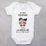 Fête des mères - Body bébé personnalisé pour la fête des mères et la fête des pères