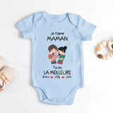 Fête des mères - Body bébé personnalisé pour la fête des mères et la fête des pères