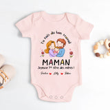 Ma Maman - Body Bébé personnalisé avec mignon dessin de la famille