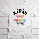 Cœurs colorés - T-Shirt personnalisé pour Mamie et Maman