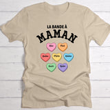 Cœurs colorés - T-Shirt personnalisé pour Mamie et Maman