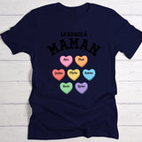 Cœurs colorés - T-Shirt personnalisé pour Mamie et Maman