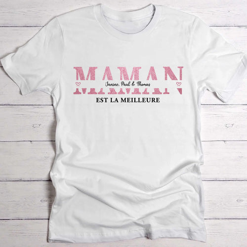 T-shirt blanc personnalisable avec ton design – fabriqué par Love & Faith