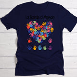 T-shirt bleu marine personnalisable avec ton design – fabriqué par Love & Faith