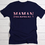 T-shirt bleu marine personnalisable avec ton design – fabriqué par Love & Faith