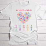 La bande à maman - T-shirt avec cœur et empreintes digitales pour maman