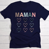 T-shirt bleu marine personnalisable avec ton design – fabriqué par Love & Faith