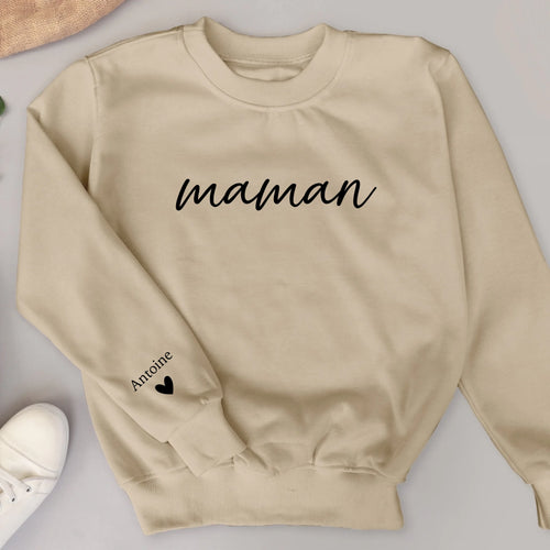 Sweat personnalisable maman Maman depuis, impression DTF de haute qualité, matière douce premium