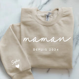 beiger Pullover personalisierbar - gefertigt von Love & Faith