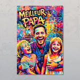 Street art pour papa – Affiche personnalisée style street art pour la fête des Pères