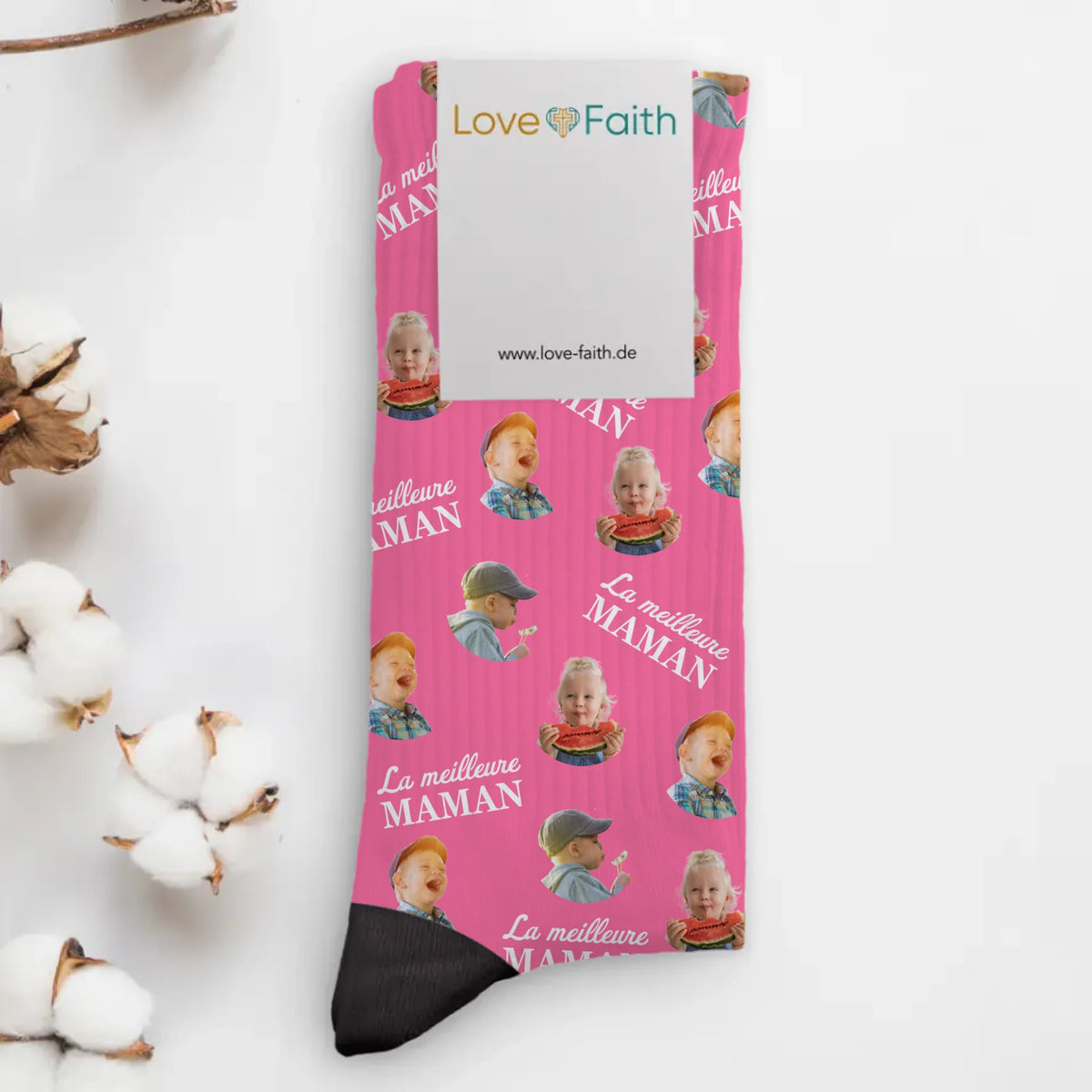Chaussettes personnalisées Meilleure Maman avec prénoms, design pour parents et grands-parents