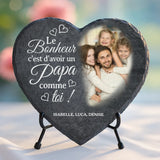 Cadeau personnalisé : cœur en ardoise avec impression résistante aux UV et aux intempéries – souvenir émouvant signé Love & Faith Cœur en ardoise avec gravure personnalisée – idée cadeau personnalisé durable et résistante aux intempéries de Love & Faith