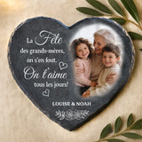 Cadeau personnalisé : cœur en ardoise avec impression résistante aux UV et aux intempéries – souvenir émouvant signé Love & Faith Cœur en ardoise avec gravure personnalisée – idée cadeau personnalisé durable et résistante aux intempéries de Love & Faith