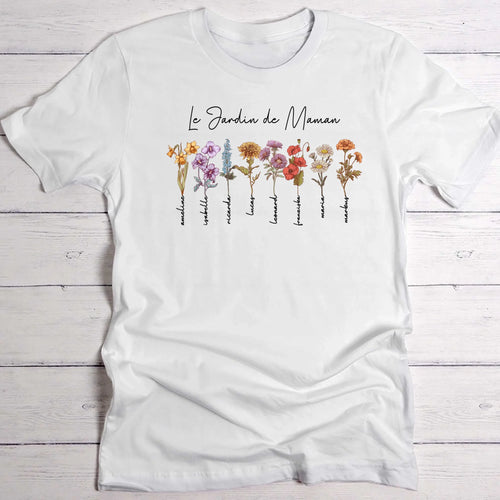 T-shirt blanc personnalisable avec ton design – fabriqué par Love & Faith