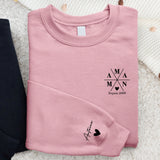 Maman – Sweat personnalisé au design moderne avec les prénoms des enfants